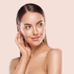 Woman beauty face healthy clean fresh skin natural make up