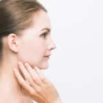 A profile shot of a woman showing the results of a liquid facelift in Sarasota, FL.