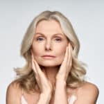 Older woman has refreshed face thanks to liquid facelift